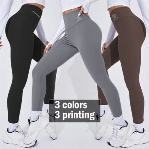 Women Ladies Leggings High Waist Push up Fitness Running Sports 9/10 Pants