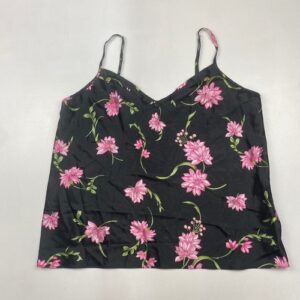 Women’s Y2K Black Floral Cami Top , Size M