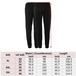Women Joggers Tracksuit Bottoms Plus Size Pockets Cuffed Lounge Sports XL-3XL UK
