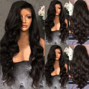 Women Full Wig Brazilian Remy Human Hair Body Wave Lace Front Human Hair Wigs UK