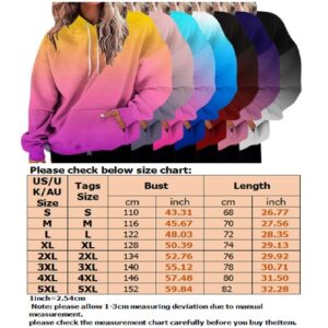 Ladies Hooded Sweatshirts Gradient Hoodies Women Long Sleeve Sport Warm