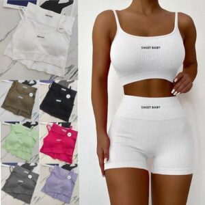2 Piece Seamless Seamless Yoga Set Breathable Gym Shorts New Gym Clothing  Women