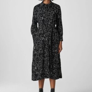 Whistles Dress Size 10 Black Stretch Ruched Pencil Office Workwear Smart Funeral