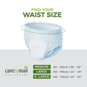 10 x CarebyMail Maxi Incontinence Pull Up Pants Nappies with High Absorbency