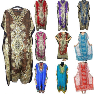 Women Casual Beach Kaftan Dress Short Sleeve Loungewear Caftan Swimsuit Cover Up