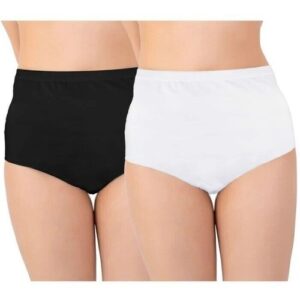 Women’s Ladies 100% Cotton INCONTINENCE Pants Washable WITH PAD Briefs Knickers