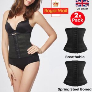 2x Women Body Shaper Waist Trainer Corset Slimming Belt Perfect Tummy Sport