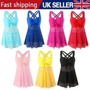 Ladies Women Tankini Swimsuit Set Swim Dress Boyshorts Swimwear Swimming Costume