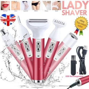 5 in 1 Electric Women Shaver Hair Arm Leg Bikini Face Remover Lady Razor Trimmer