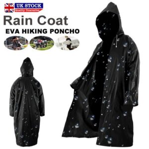 Waterproof Rain Coat Long Poncho Women Men Outdoor Raincoat Eva Cloth with Hood