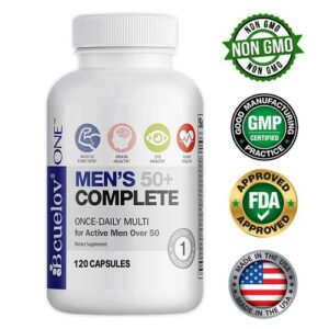 Bcuelov ONE Daily Men’s 50+ Complete MultiVitamin MultiMineral, 30/60/120 Caps