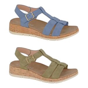 Ladies Slingback Womens Sandals Casual Orthopedic Wedge Summer Walking Shoes UK