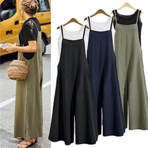 2024 Women Plus Size Overalls Dungarees Trousers Casual Baggy Jumpsuits Playsuit