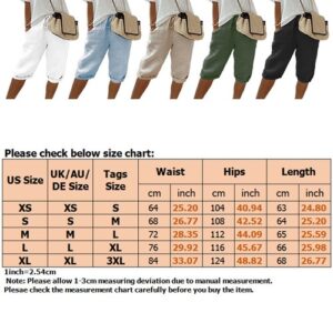 Women Bermuda Shorts Drawstring Knee Length Short Pants Ladies Solid Color Beach