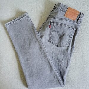 Womens Levi’s 501 Denim Jeans | W28 L30 | Size 10 | Straight Leg | Grey