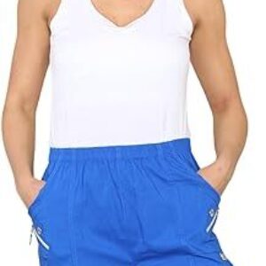 LADIES WOMENS CHERRY BERRY CAPRI SHORTS STRETCHY SUMMER COTTON ELASTICATED PANTS