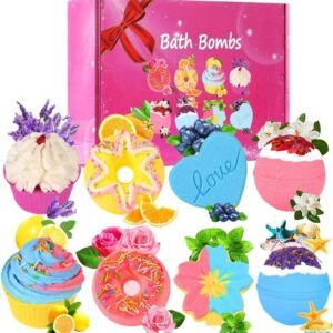 Bath Bombs,Ainoke 8 Large Bath Bombs Gift Set for Women.Organic Natural Handmade
