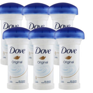 6 x 50ml Dove Mushroom Antiperspirant Deodorant Stick Original Cream Women