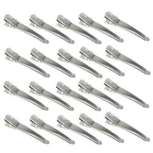 TRIXES Alligator Hair Clips Silver x50 NEW 45mm Crocodile Hair Grips Accessories