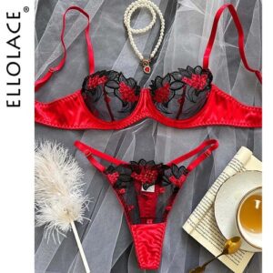 Womens Underwear Set Bamboo Pose Underwear Bra&Brief/Thong 7 Colors