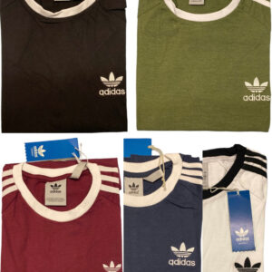 MEN’S ADIDAS BRAND NEW ORIGINALS SHORT SLEEVE CREW NECK THREE STRIPE T-SHIRT