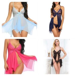 Women Night Dress Sexy Lingerie Thong Ladies Underwear Sleepwear Attractive Set