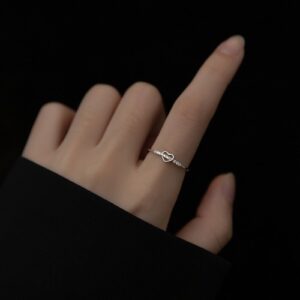 Women Girls 925 Sterling Silver Crystal Heart Adjustable Ring Jewellery Gift UK