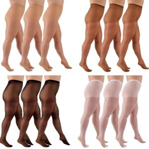 Aurellie Women Plus Size Sheer 20 Denier Tights 3 Colours 3 Packs UK 16-22