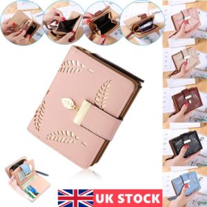 Women Short Small Money Purse Wallet Ladies Leather Folding Coin Card Holder UK