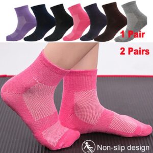 Anti Slip Non Skid Slipper Hospital Sports Yoga Athletic w/Grip Socks for Adults