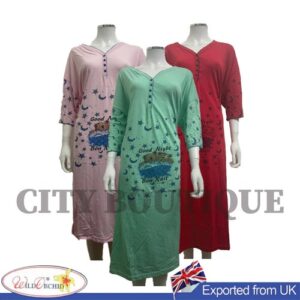 Ladies Nightie Nightdress Sleepy Teddies Night Shirt Pyjamas Plus size