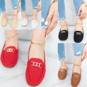 WOMENS FLAT COMFY PUMPS LOAFERS SOFT SLIP ON LADIES WORK OFFICE SHOES SIZE 3-8