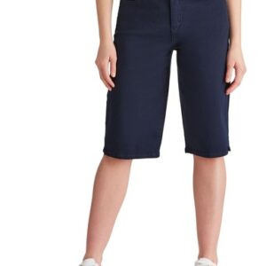 Womens Blue Shorts – Cotton – Knee Length – High Waist – Bermuda | ROCKMANS