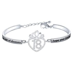 Birthday Gifts Bracelet for Women Girls,12th 13th 16th 18th 30th 40th Crown