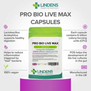 Pro Bio Live MAX Probiotics For Gut Health 6 Billion CFU Capsule Acidophilus