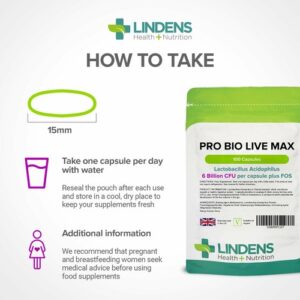 Pro Bio Live MAX Probiotics For Gut Health 6 Billion CFU Capsule Acidophilus