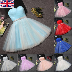 Womens Evening Formal Party Ball Gown Prom Bridesmaid Lady Short Mini Host Dress