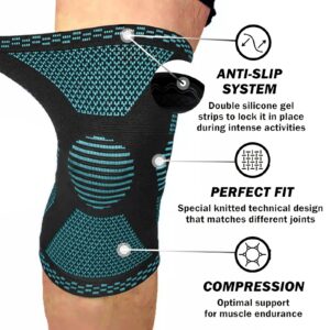 Copper Knee Support Compression Sleeve Brace Patella Arthritis Pain Gym