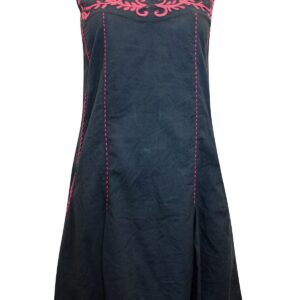 SIZE 8 Women’s Joe Browns Navy Blue embroidered Sleeveless cotton Slip Dress