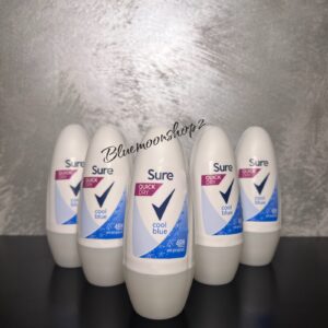 6x50ml Sure QUICK DRY Cool Blue Women Roll-On Antiperspirant Deodorant Pack of 6