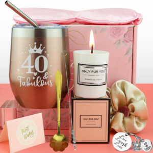 40Th Birthday Gifts for Women, Unique Birthday Basket Gifts to Her Tuning 40, Fu