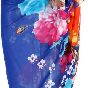 Faletony Sarongs for Women Beachwear Cover Ups Chiffon Pareo Beach Wrap Bright