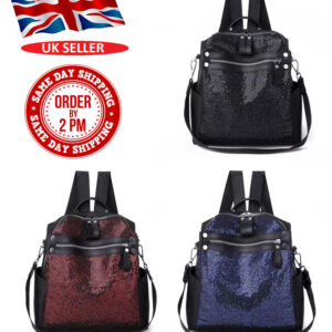 Backpack Bag Rucksack Sequin Girls/Womens/Ladies-Waterproof-College/School/Work