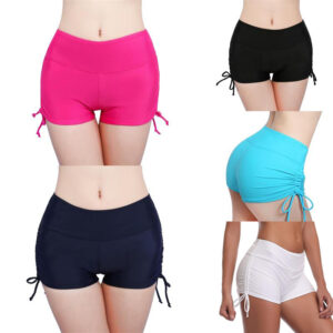 WOMENS LADIES BEACH POOL SWIM SHORTS BOY STYLE SWIMMING BIKINI BOTTOMS SWIMWEAR