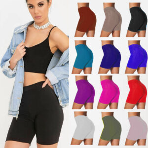 LADIES WOMEN’S CYCLING SHORTS DANCING LEGGINGS ACTIVE CASUAL SHORTS 8-26