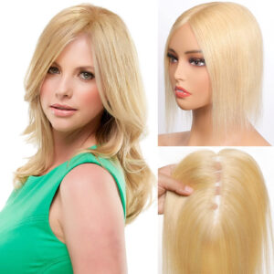 Blonde Hair Toppers for Thinning Hair Women Real Hair Pieces For Women Human in