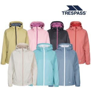 Trespass Womens Waterproof Jacket Ladies Raincoat with 2 Zips Tayah II