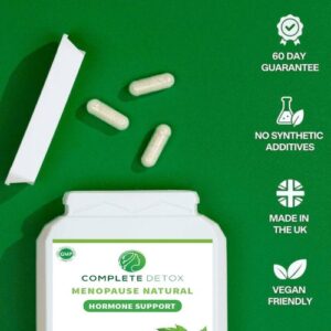 Complete Detox Menopause Supplement B6 Sage VitD Calcium Soy Zinc 60 Capsules