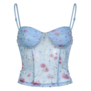 new Vintage Floral Print Y2K Cami Top Women Aesthetic Cute 2000 Camisole Slim
