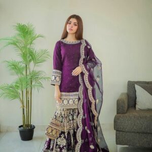 INDIAN PAKISTANI PUNJABI SHARARA PLAZZO SUIT KURTI PLAZZO WOMEN READYMADE EID